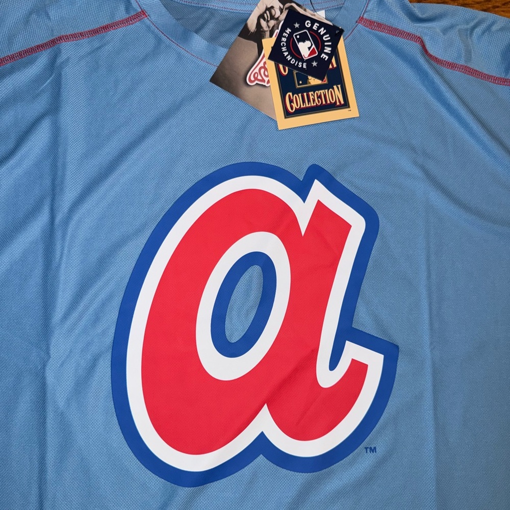MLB Atlanta Braves Stitches Brand Cooperstown Shirt Size XL - Picture 2 of 3